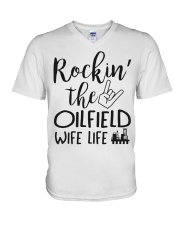 Rockin' the Oilfield's Wife life V-Neck T-Shirt thumbnail