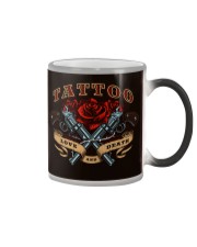 Tattoo love and death Color Changing Mug tile