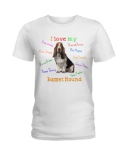 Th 6 Basset Hound i love my sock stealing Ladies T-Shirt tile