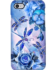 SHN 8 Blue purple rose pansy Dragonfly Phone Case i-phone-8-case