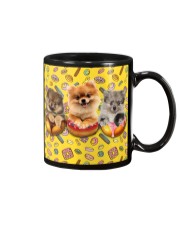 Pomeranian happy donut Mug tile