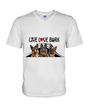 TT 32 German Shepherd Live Love Bark V-Neck T-Shirt tile