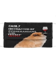Th 3 Pomeranian easily distracted Cloth face mask front