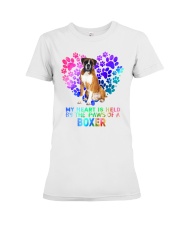 Th 8 boxer color heart Premium Fit Ladies Tee tile