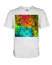 fn 9 hummingbird color of nature V-Neck T-Shirt tile