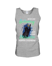 Cat never stop believing in hope Unisex Tank tile