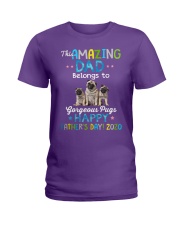 ln pug this amazing dad Ladies T-Shirt tile