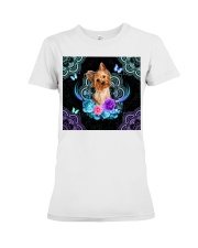 ln yorkshire terrier roses and pattern Premium Fit Ladies Tee tile