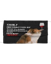 Th 3 Shetland Sheepdog easily distracted Cloth face mask front
