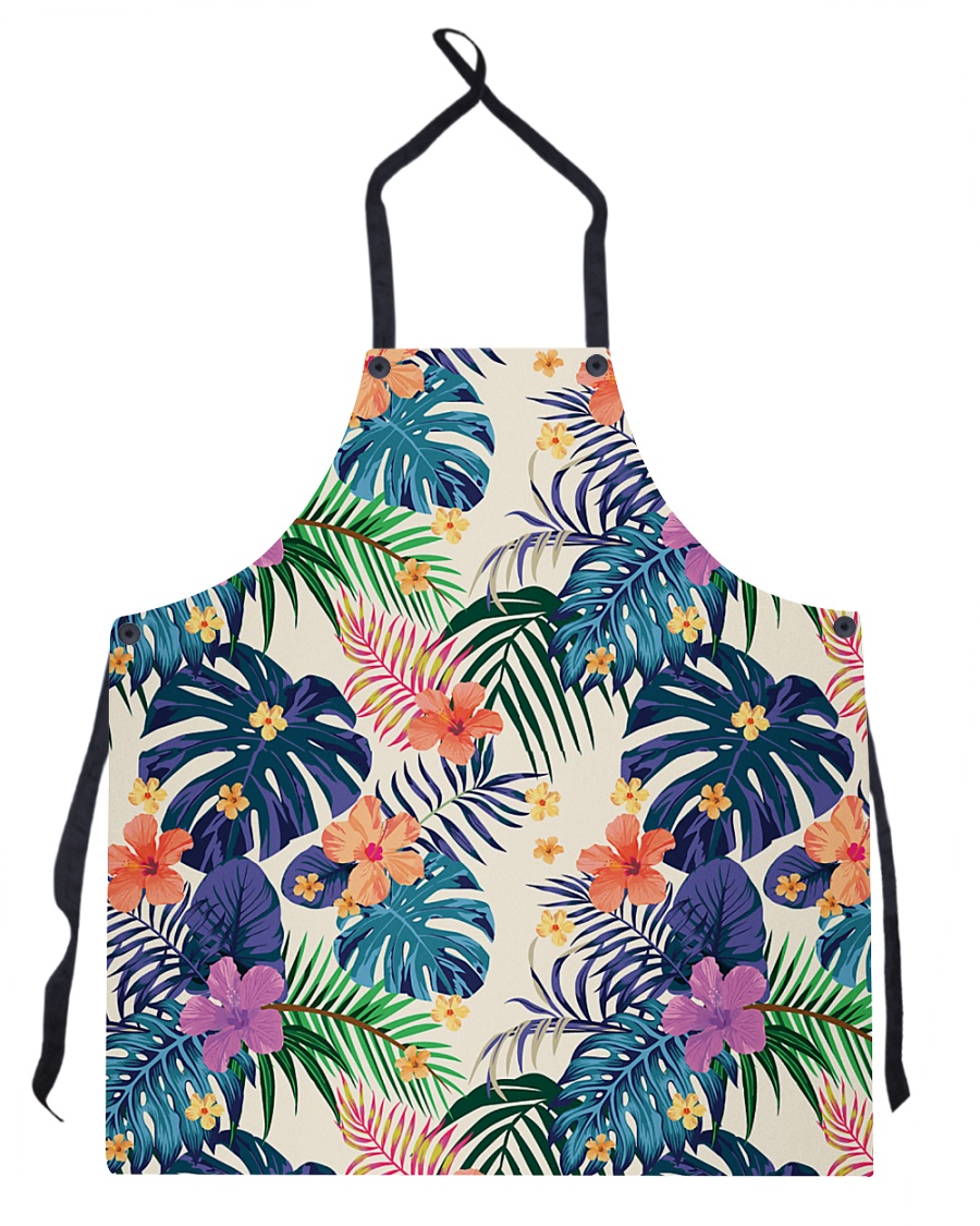 Abstract Color Tropical Pattern Seamless Light Apron