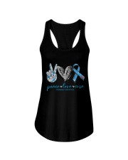 Diabetes Peace Love Cure Ladies Flowy Tank tile