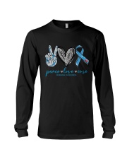 Diabetes Peace Love Cure Long Sleeve Tee tile