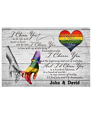 Custom LGBT Hand in hand Personalized name 17x11 Poster front