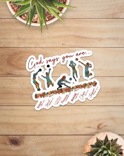 God Says You Are Volleyball Sticker - Single (Horizontal) aos-sticker-single-horizontal-lifestyle-front-07