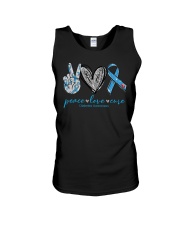 Diabetes Peace Love Cure Unisex Tank tile