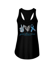 Diabetes Peace Love Cure Ladies Flowy Tank tile