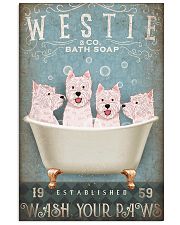 WEST HIGHLAND WHITE TERRIER ON BATH TUB 11x17 Poster front
