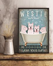 WEST HIGHLAND WHITE TERRIER ON BATH TUB 11x17 Poster lifestyle-poster-3