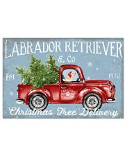 LABRADOR DOG RED TRUCK CHRISTMAS 17x11 Poster front
