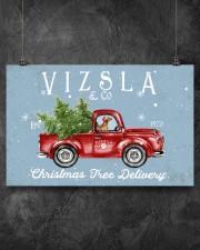 VIZSLA DOG RED TRUCK CHRISTMAS 17x11 Poster aos-poster-landscape-17x11-lifestyle-12