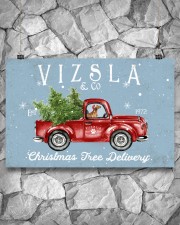 VIZSLA DOG RED TRUCK CHRISTMAS 17x11 Poster aos-poster-landscape-17x11-lifestyle-13