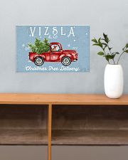 VIZSLA DOG RED TRUCK CHRISTMAS 17x11 Poster poster-landscape-17x11-lifestyle-24