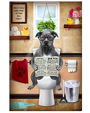 PITBULL TERRIER SITTING ON A TOILET 11x17 Poster front