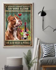 WOMAN ALSO NEEDS A PITBULL TERRIER DOG 11x17 Poster lifestyle-poster-1