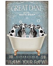 FUNNY GREAT DANE RELAX ON BATH SOAP 11x17 Poster front
