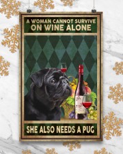 WOMAN ALSO NEEDS A PUG DOG 11x17 Poster aos-poster-portrait-11x17-lifestyle-25