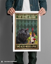 WOMAN ALSO NEEDS A PUG DOG 11x17 Poster aos-poster-portrait-11x17-lifestyle-28