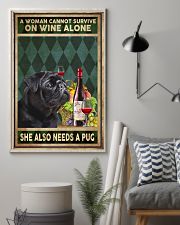 WOMAN ALSO NEEDS A PUG DOG 11x17 Poster lifestyle-poster-1