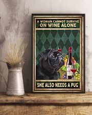WOMAN ALSO NEEDS A PUG DOG 11x17 Poster lifestyle-poster-3