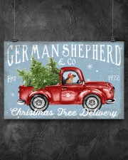 GERMAN SHEPHERD DOG RED TRUCK CHRISTMAS 17x11 Poster aos-poster-landscape-17x11-lifestyle-12