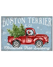 BOSTIE DOG RED TRUCK CHRISTMAS 17x11 Poster front