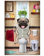PUG PUPPY SITTING ON A TOILET 11x17 Poster front