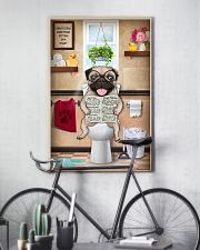 PUG PUPPY SITTING ON A TOILET 11x17 Poster lifestyle-poster-7