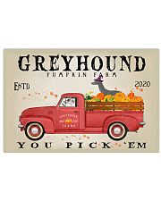 GREYHOUND DOG RED TRUCK PUMPKIN FARM 17x11 Poster front
