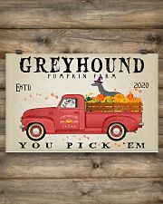GREYHOUND DOG RED TRUCK PUMPKIN FARM 17x11 Poster poster-landscape-17x11-lifestyle-14