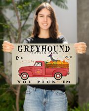 GREYHOUND DOG RED TRUCK PUMPKIN FARM 17x11 Poster poster-landscape-17x11-lifestyle-19