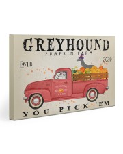 GREYHOUND DOG RED TRUCK PUMPKIN FARM Gallery Wrapped Canvas Prints tile