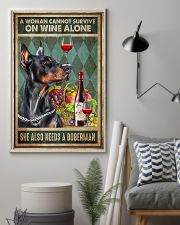 WOMAN ALSO NEEDS A DOBERMAN DOG 11x17 Poster lifestyle-poster-1
