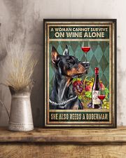 WOMAN ALSO NEEDS A DOBERMAN DOG 11x17 Poster lifestyle-poster-3