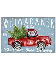 WEIMARANER DOG RED TRUCK CHRISTMAS 17x11 Poster front