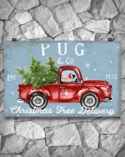 PUG DOG RED TRUCK CHRISTMAS 17x11 Poster aos-poster-landscape-17x11-lifestyle-13