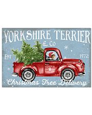 YORKSHIRE TERRIER DOG RED TRUCK CHRISTMAS 17x11 Poster front