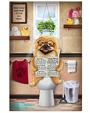 PEKINGESE PUPPY SITTING ON A TOILET 11x17 Poster front
