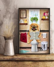PEKINGESE PUPPY SITTING ON A TOILET 11x17 Poster lifestyle-poster-3
