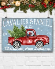 CAVALIER SPANIEL DOG RED TRUCK CHRISTMAS 17x11 Poster aos-poster-landscape-17x11-lifestyle-28
