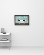 SCHNAUZER PUPPY RELAX ON BATH SOAP 17x11 Poster poster-landscape-17x11-lifestyle-04